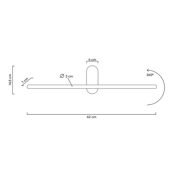 Lampa ścienna TOBIA złota - Moosee
